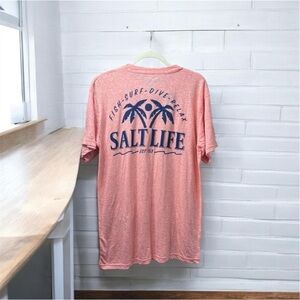 🌊 Salt Life Men’s Pink Graphic Tee – NWT – Size L